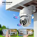 Codnida 2K Outdoor WiFi Security Camera 360°