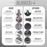 Cozy Oversized Blanket Hoodie with Sleeves - Grey