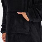 Sienna Extra Long Black Blanket Hoodie with Pockets