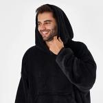 Sienna Extra Long Black Blanket Hoodie with Pockets