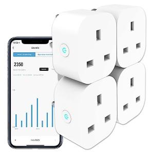 Smart Plug with Voice Control & Energy Monitoring (4 Pack)