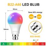 ANTELA Smart Alexa Light Bulbs, 4 Pack RGB