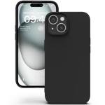 YATWIN Black Shockproof Silicone Case for iPhone 15