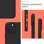 YATWIN Black Shockproof Silicone Case for iPhone 15