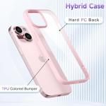 Thin Clear Case for iPhone 15/14/13 - Light Pink