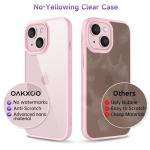 Thin Clear Case for iPhone 15/14/13 - Light Pink
