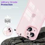 Thin Clear Case for iPhone 15/14/13 - Light Pink