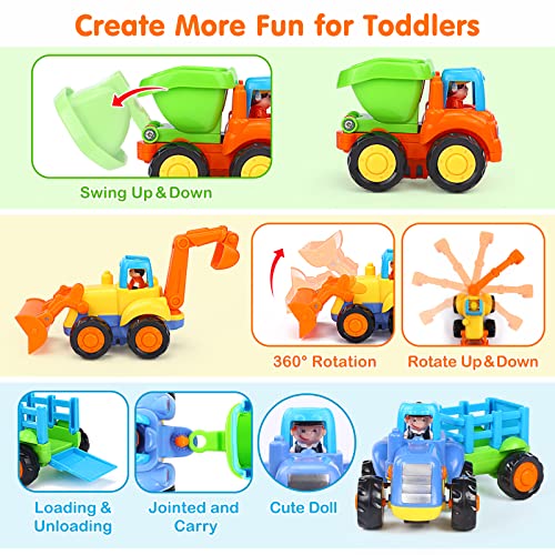 ORWINE Early Educational Friction Push and Go Cars