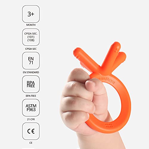 Comotomo Silicone Baby Teether, Orange from Comotomo
