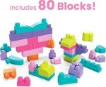 MEGA BLOKS 80-Piece Building Block Set