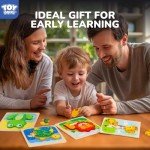 Wooden Animal Puzzles for Toddlers Ages 1-4