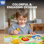 Wooden Animal Puzzles for Toddlers Ages 1-4