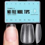 TOMICCA 450Pcs Extra Short Coffin Nail Tips