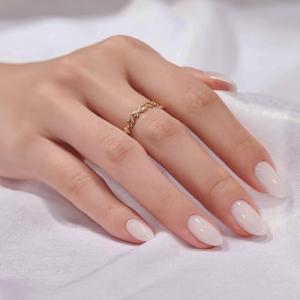 White Almond Press On Nails - Reusable Short Tips