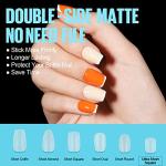 TOMICCA 450Pcs Extra Short Coffin Nail Tips