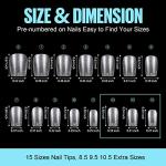 TOMICCA 450Pcs Extra Short Coffin Nail Tips