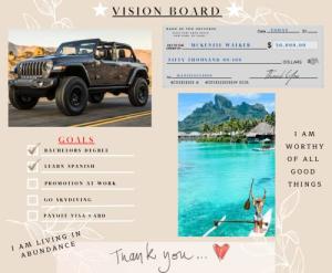 Vision Board Poster for Manifesting Dreams