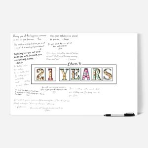 21st Birthday Signature Board for Guests