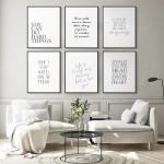 Inspiring Motivational Quotes Canvas Art Set of 6