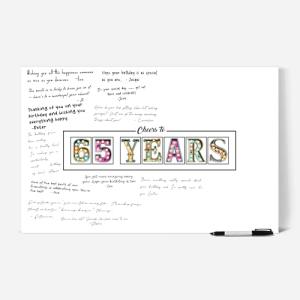 65th Birthday Party Signing Board Decoration