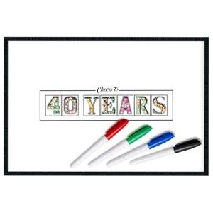 Cheers to 40 Years Signature Wall Decor