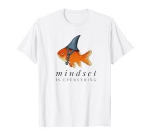 Cute Goldfish Shark T-Shirt with Motivational Quote