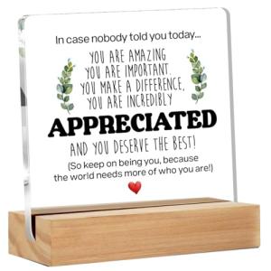 Inspirational Desk Sign for Appreciation and Motivation