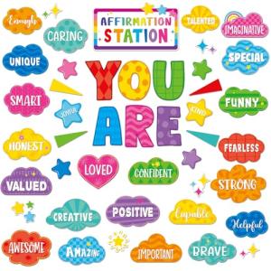 45pcs Bright Motivational Quotes Bulletin Board Set