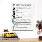 Desiderata Motivational Canvas Wall Art Print