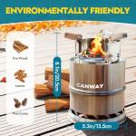 CANWAY Wood Stove, Windproof Backpacking Survival Stove