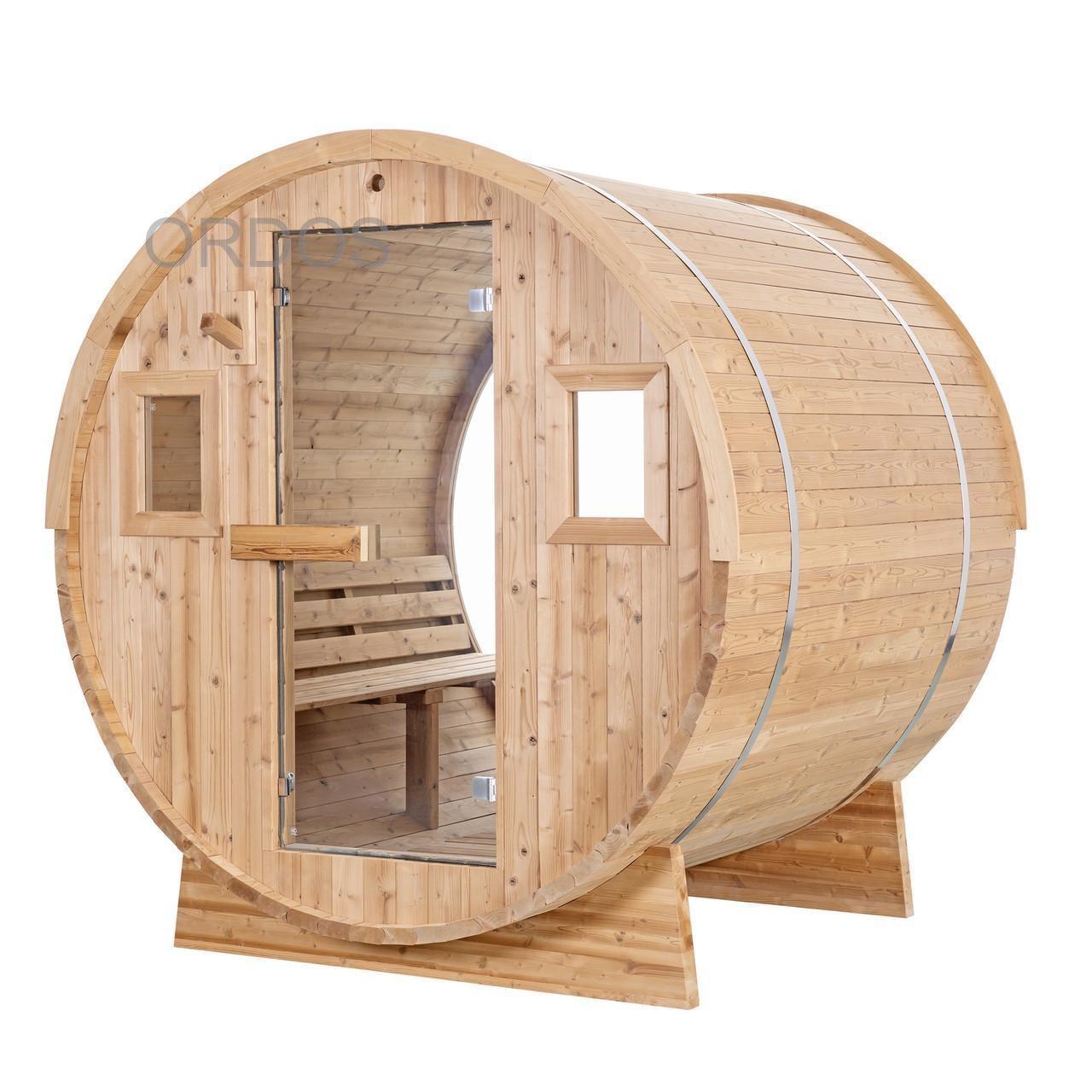 Outdoor Wood Burning Barrel Sauna for Relaxation