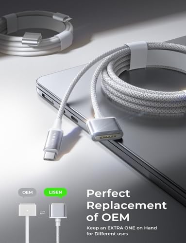 LISEN 140W USB-C Magnetic Charger Cable for MacBooks