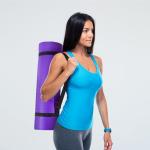 BalanceFrom Anti-Tear Yoga Mat with Strap, Purple