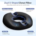 ZIKEE Dual U-Shaped Donut Pillow for Pain Relief