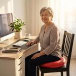 NOVA Inflatable Red Donut Pillow - 18 Inch