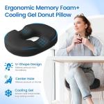 CushZone Cooling Gel Donut Pillow for Pain Relief