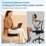 CushZone Cooling Gel Donut Pillow for Pain Relief