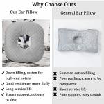 Wuronsa Ear Piercing Donut Pillow for Side Sleepers