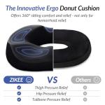 ZIKEE Memory Foam Donut Pillow for Pain Relief