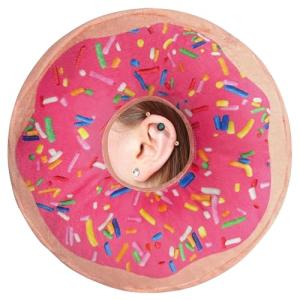 Ear Piercing Donut Pillow for Side Sleepers