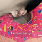 Ear Piercing Donut Pillow for Side Sleepers