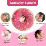 Ear Piercing Donut Pillow for Side Sleepers