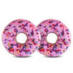Pink Donut Throw Pillow - 14 Inch Set of 2