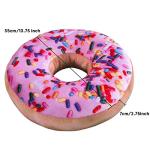 Pink Donut Throw Pillow - 14 Inch Set of 2
