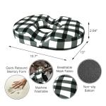 Donut Pillow for Tailbone Pain Relief - Plaid