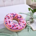 Pink Donut Throw Pillow - 14 Inch Set of 2