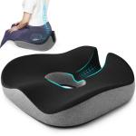 Comfort Donut Pillow for Tailbone Relief - Black/Gray