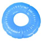 Inflatable Blue Donut Pillow - 14-Inch Comfort