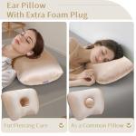 Ear Piercing Donut Pillow with Foam Plug