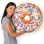 22" 3D Sprinkle Donut Throw Pillow